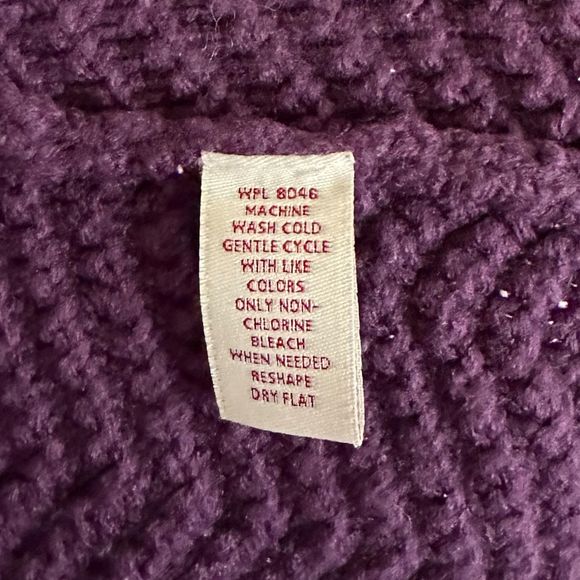 JM Collection Women's Purple Cardigan Sweater, XL, Pre-owned - Picture 6 of 6